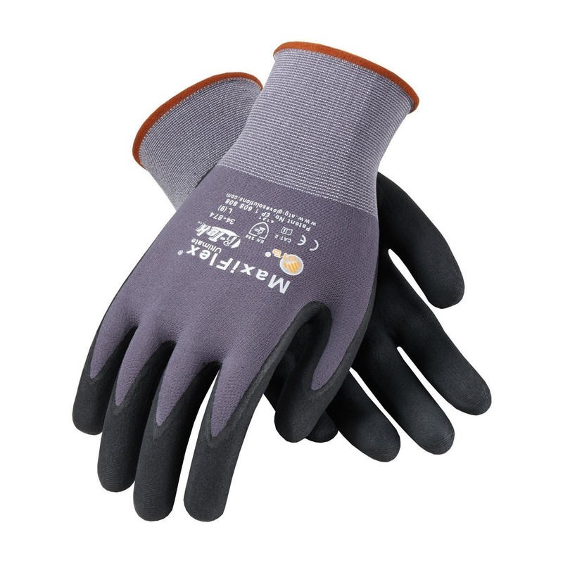 34-874 Ultimate Nitrile Grip Work Gloves Sizes S-XL (Extra Large), (Pack of 3)