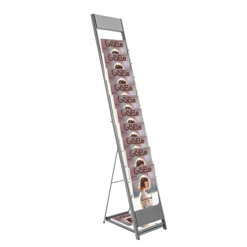 10Tier Floor Standing Literature Rack Brochure Magazine Display Holder Stand gallery