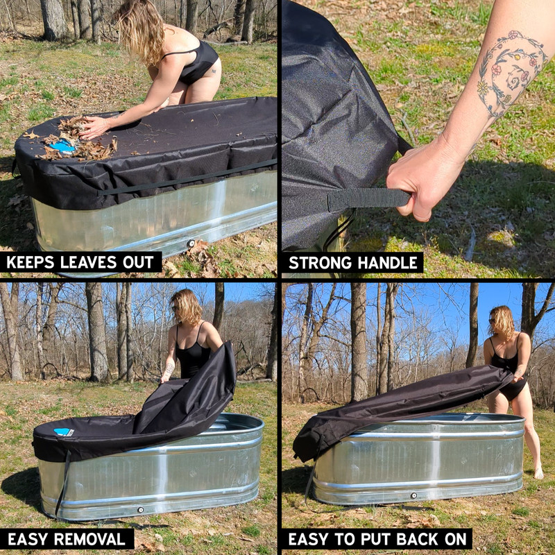 2X2X6 Galvanized Stock Tank Cover Ice Water Therapy Ice Bath Cover Waterproof gallery