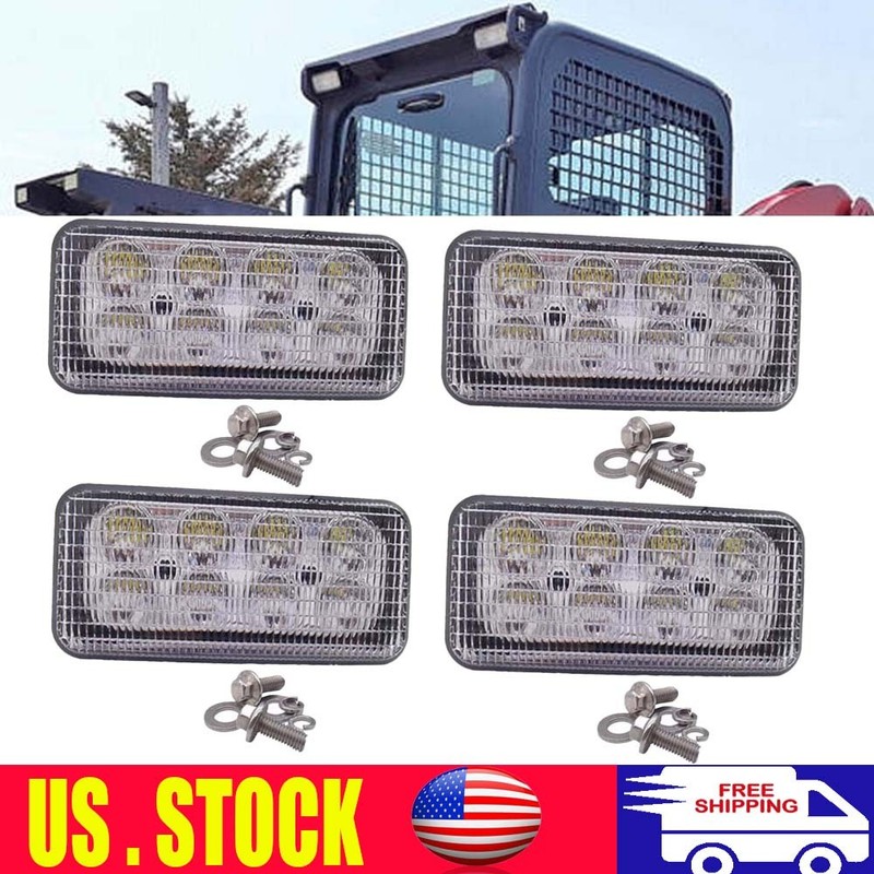 4x 3200LM LED Work Light Headlights V0511-53510 For Kubota SVL Series Skid Steer