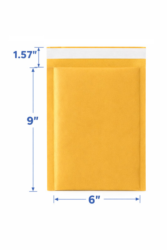 25 300 6×9 Kraft Paper Padded Bubble Envelopes Mailers Shipping Case 6»x9»