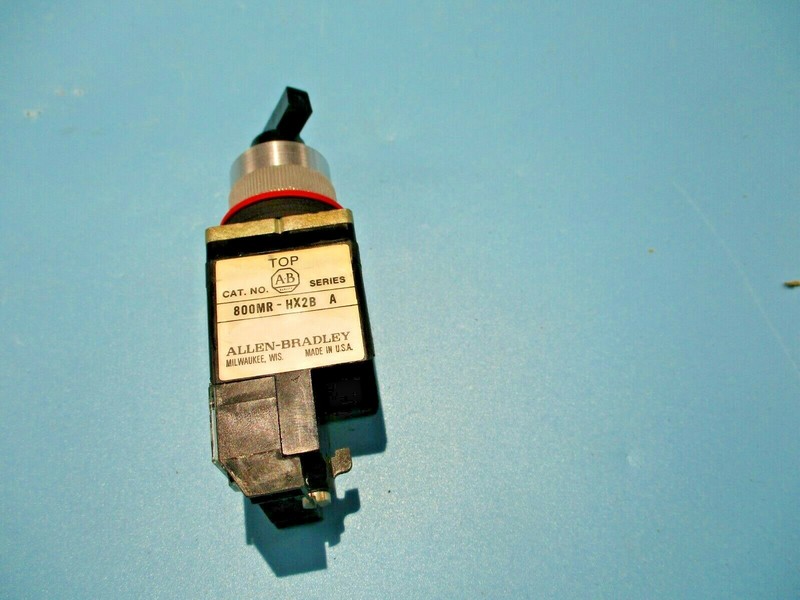 NEW ALLEN-BRADLEY 800MR-HH2BLAS SER.C 2-POSITION SELECTOR SWITCH BLACK KNOB gallery