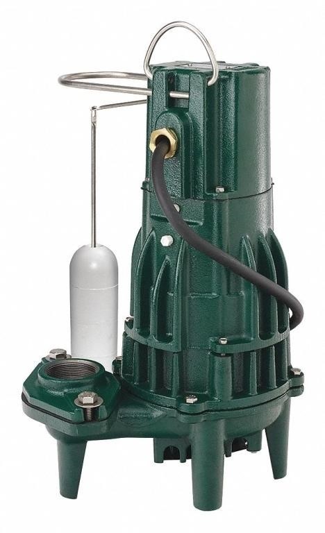 Zoeller M161-G Effluent Pump 1/2 HP 115V Vertical Float Submersible 3/4 Solids