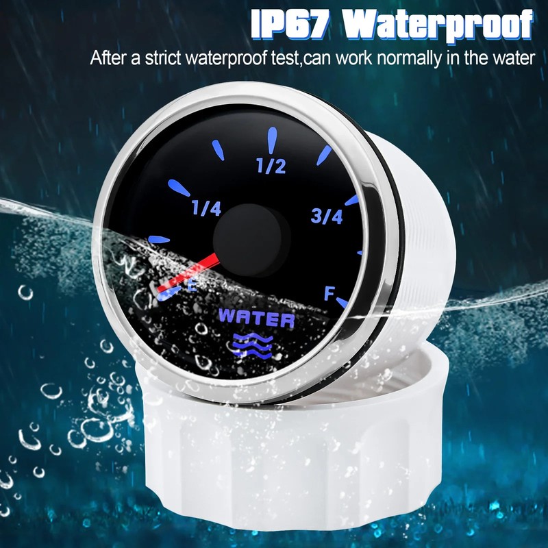0-190 Ohm Water Level Sensor 52mm Water Level Gauge with LED Water Tank Meter gallery