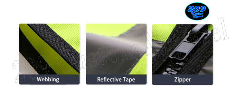 TRAFFIC CONTYROL HI-VISIBILITY SAFETY VEST WITH ZIPPER & POCKETS PRINT IN USA gallery