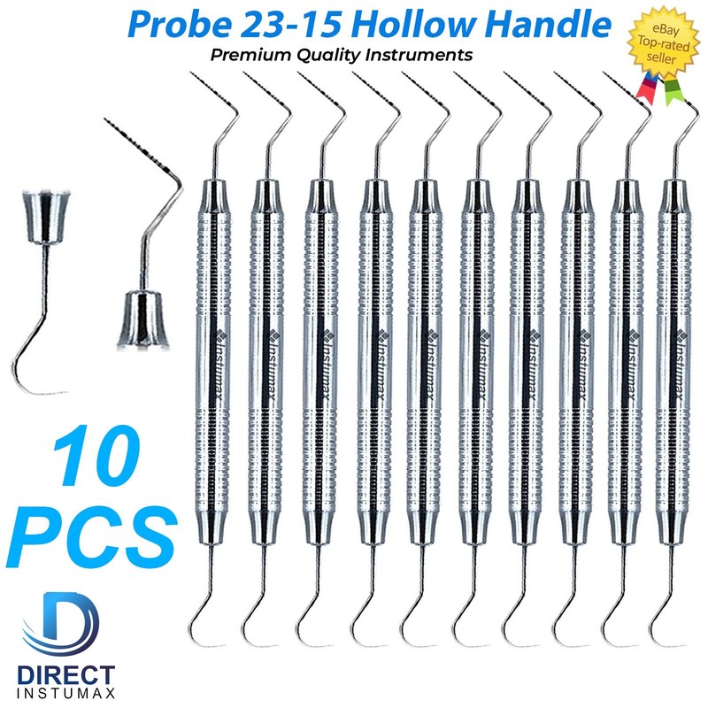 Dental Perio Probe UNC 23/15 Explorer Silicone Handle Double Ended Instruments