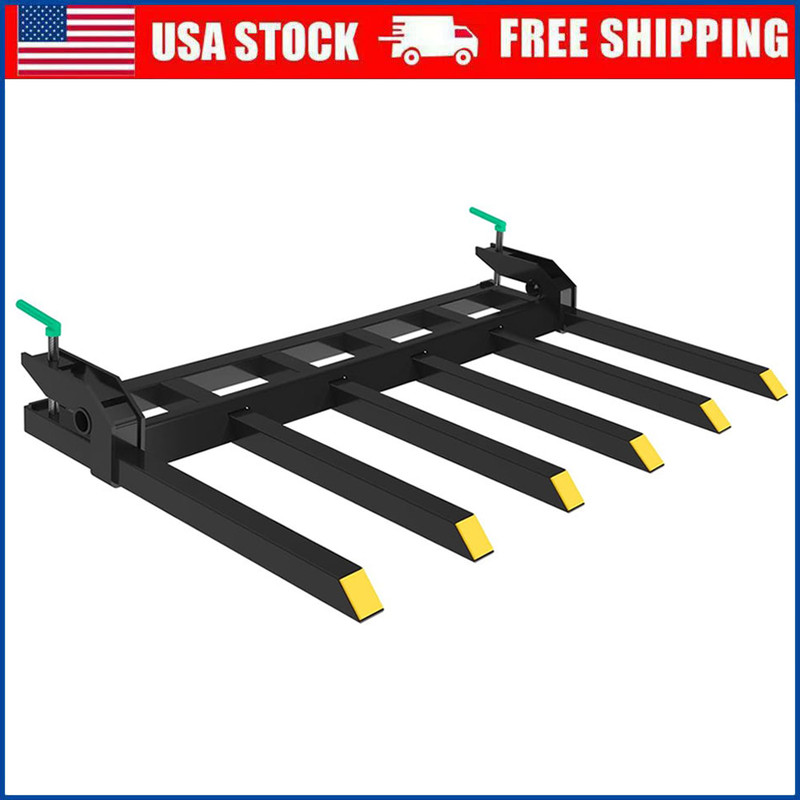 Clamp On Debris Forks 60″ Bucket 4000lbs Clamp On Pallet Forks Bucket Attachment