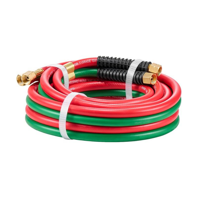 Oxygen Acetylene Hose 1/4-Inch x 15FT T Grade Hose 300PSI Max Working Pressure gallery
