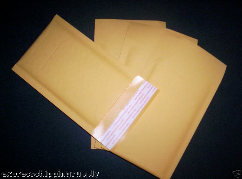 100 ~ 4 x 7 Kraft Bubble Mailers Envelopes #000 4X7 Kraft Mailing Airjackets
