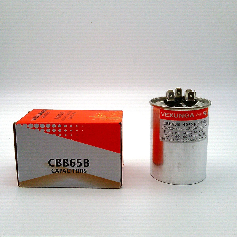 45+5Uf 45/5 MFD ±6% 370V/440V/450V, CBB65B AC Capacitor, 50/60Hz