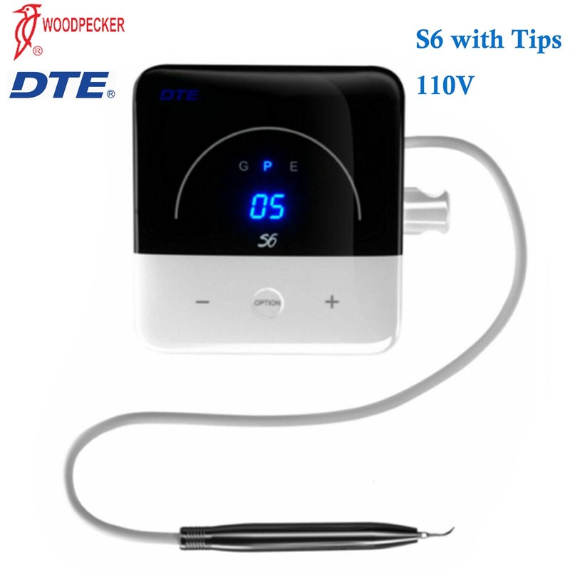 Woodpecker DTE S6 Dental Ultrasonic Piezo Scaler HD-8H Handpiece 7*Tips