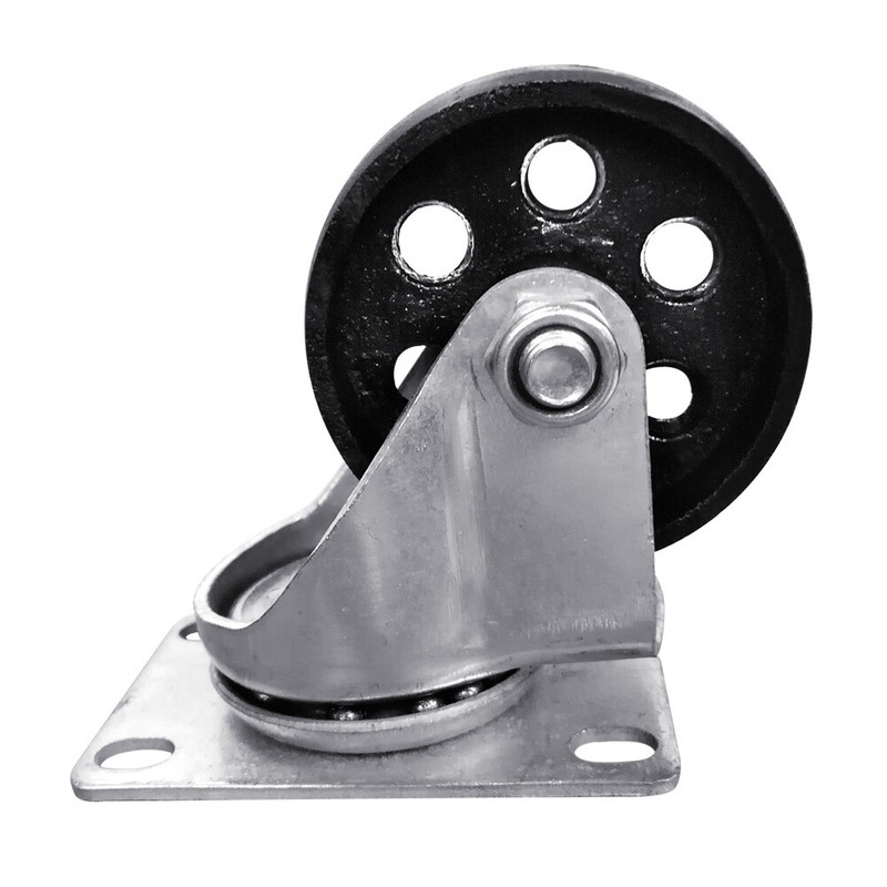 2/4/8pcs Swivel Casters 3"&3.5" Heavy Duty Steel Cast Iron Plate Casters Wheels gallery