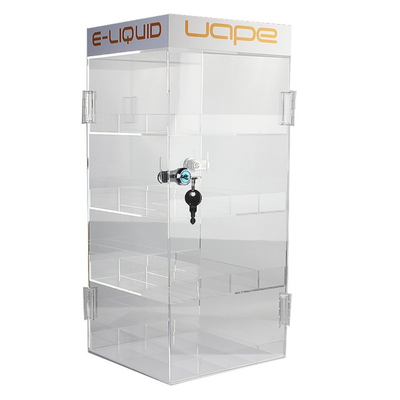 NEW! ACRYLIC LOCKING DISPLAY CASE - RETAIL STORE DISPLAY - JUICE BOTTLE CABINET gallery