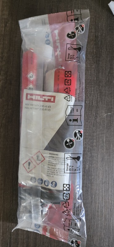 Hilti Hit-HY 200-A-V3 Epoxy Adhesive Anchor Epoxy 16.9oz /31.4oz Not expired gallery