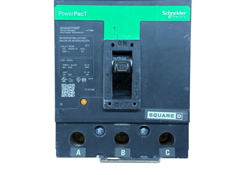 SQUARE D POWERPACT QGA32225RP I-LINE 225A 3 POLE 65kA @ 240V CIRCUIT BREAKER NEW gallery