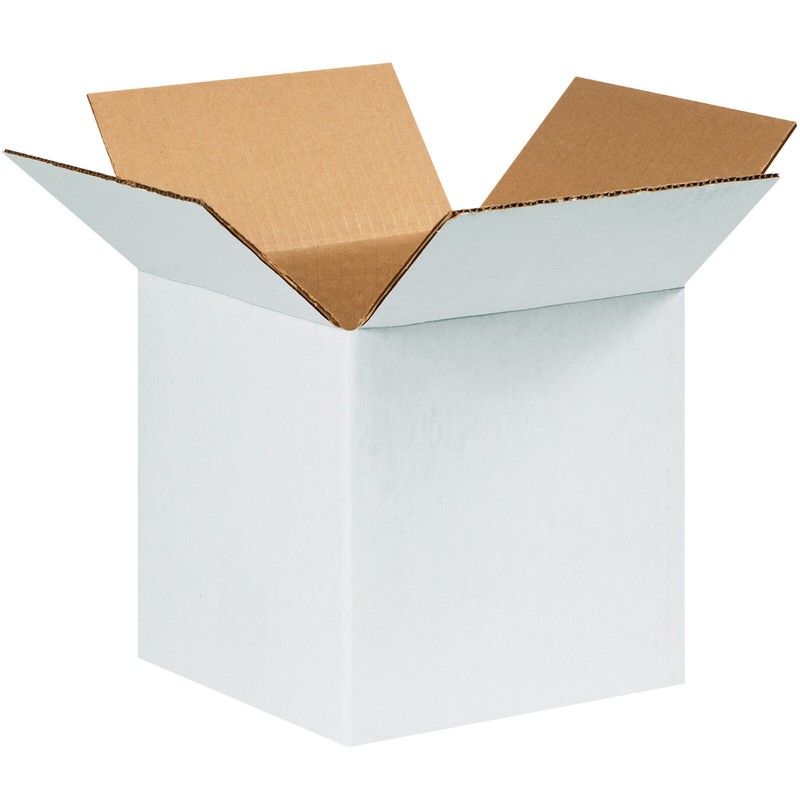 25 14x10x10 White Corrugated Boxes Shipping Packing Moving Cardboard Cartons