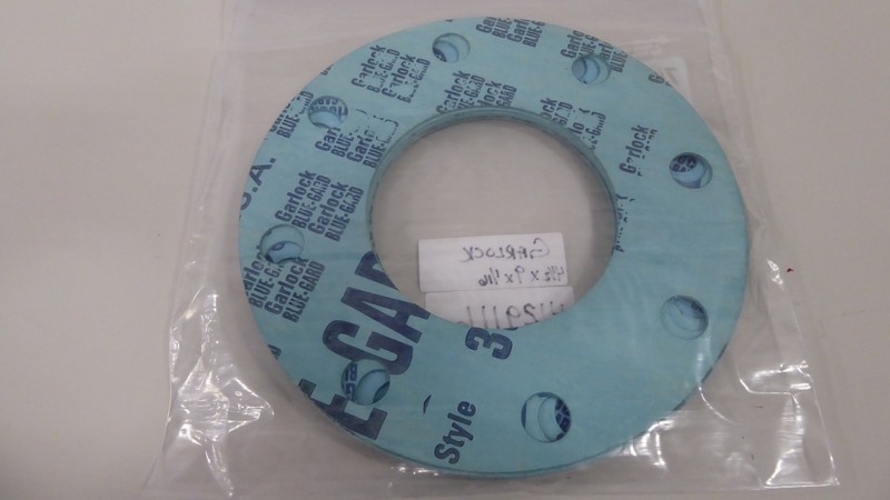 Garlock 4 1/2″ x 9″ x 1/16″ Blue-Gard Gasket 3000 8 Hole 3/4″ Diameter Pack of 6