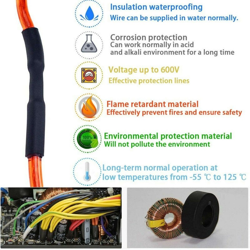 Heat Shrink Tubing Tube Dual Wall 3:1 Marine Adhesive Glue Lined Clear gallery