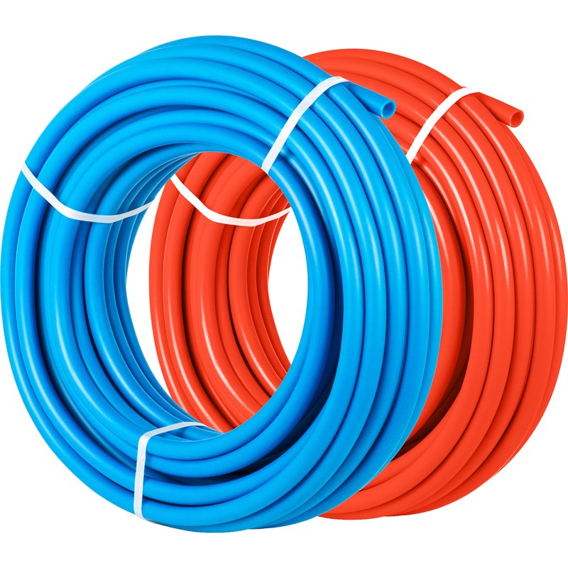 1/2" 2 X 100ft Red & Blue PEX Tubing For Potable Water w/ Cutter & Clamp gallery