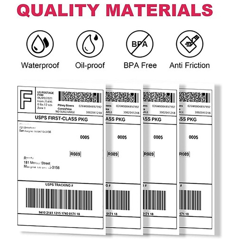 for Zebra & Rollo 4" x 6" Direct Thermal Address Shipping Labels Fanfold Rolls gallery