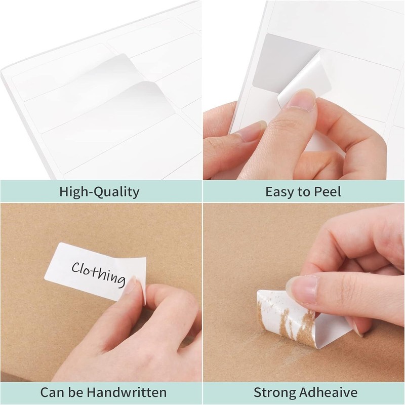100 Sheets 1"x2-5/8" Address Shipping Labels Stickers 30-UP for Inkjet and Laser gallery