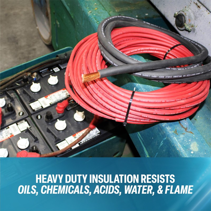 WELDING CABLE 1/0 BLACK 15' FT BATTERY LEADS USA NEW Gauge Copper AWG Solar gallery