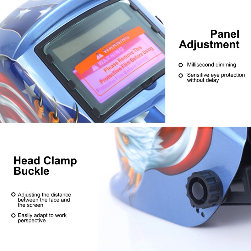 True Color Solar Powered Auto Darkening Welding Hood Helmet for TIG MIG ARC gallery
