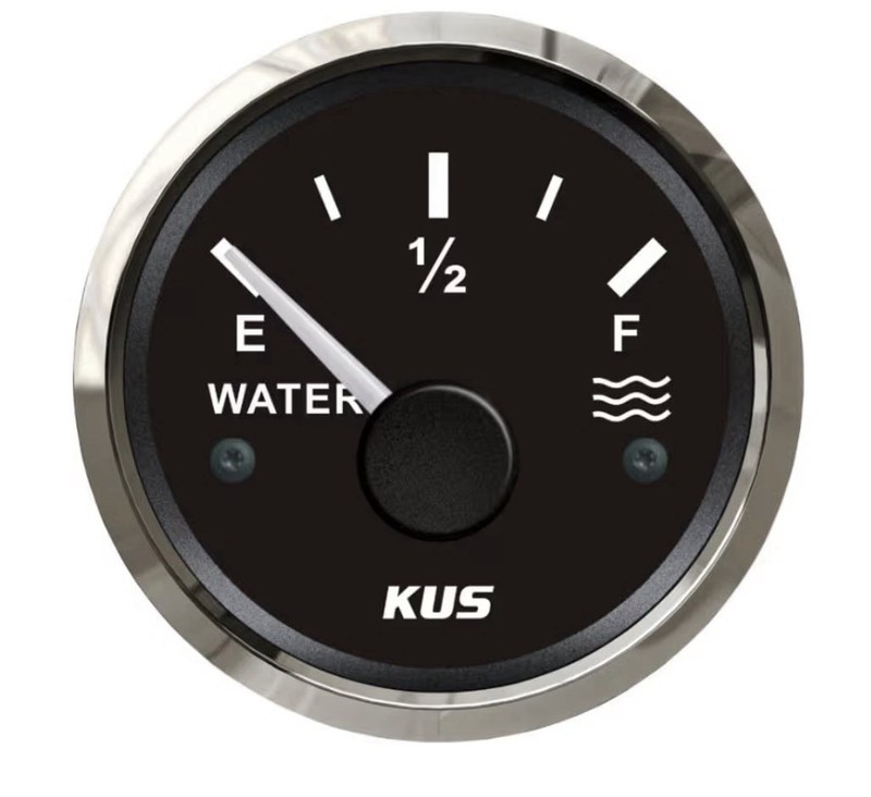 KUS CPWR-BS, 240-33 Ohm, Electric Water Level Gauge, 12V / 24V, 2″ (52mm) wit…
