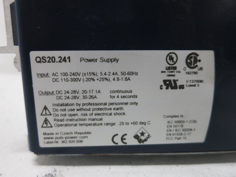 NEW Puls QS20.241 Dimension Power Supply QS20 120/240 VAC - 24 VDC PS QS-20-241 gallery