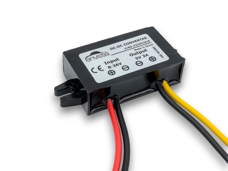 12V (8-23V) In To 5V Out 3A 15W DC-DC Waterproof Converter Module Flying Leads gallery