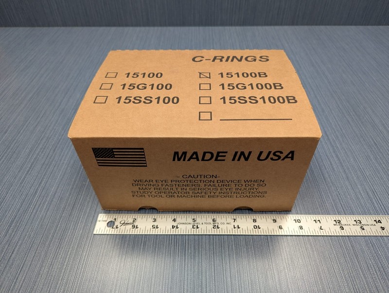 10,000 x 3/4" 15100B 15 Gauge C-Rings Blunt Point Hog Ring Made In USA gallery