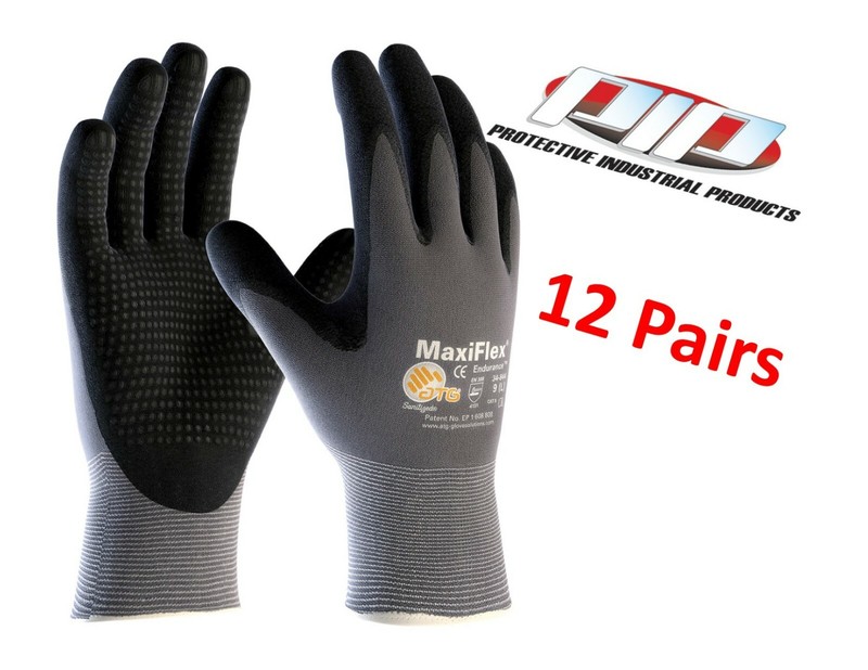 PIP 34-844 MaxiFlex Endurance Nitrile Coated Gloves, Sizes S-XL, 12 PAIR PACK