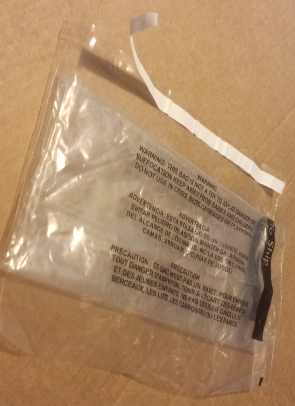 500/CS 24x30 Suffocation Warning Bags Clear, Permanent Seal with "Ready To Ship" gallery