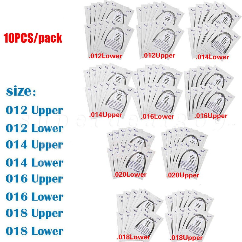 Arcos de Dental Ortodoncia Redondos Niti Arco de Alambre Su Arch Wire 10pc/pk DS