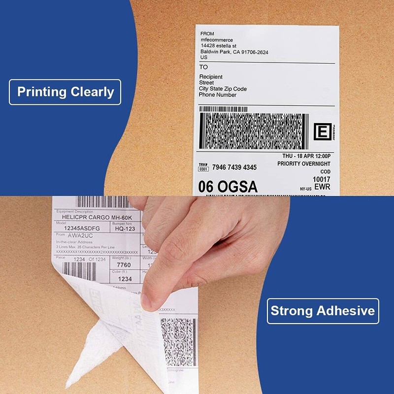 Fanfold 4"x6" 4x6 Direct Thermal Labels. Shipping / Barcode Labels for Zebra UPS gallery