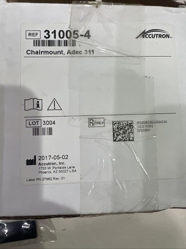 Accutron Aidec 300 Chair Mount Kit PN 31005-4