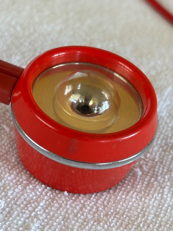Vintage Cardio Sonic Stethoscope Laënnec Acoustic Amplifier Napa Ca USA Red gallery