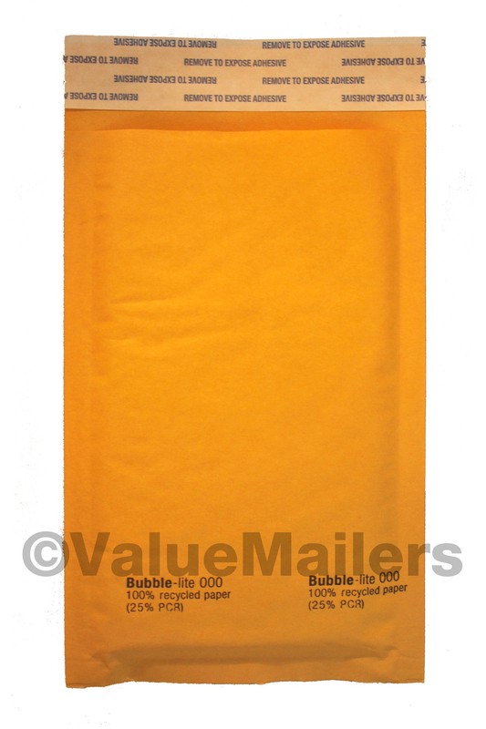 2000 #000 4×8 » Bubble – Lite » Kraft Bubble Mailers Padded Envelopes Bags
