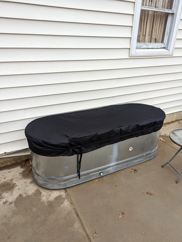 2X2X6 Galvanized Stock Tank Cover Ice Water Therapy Ice Bath Cover Waterproof