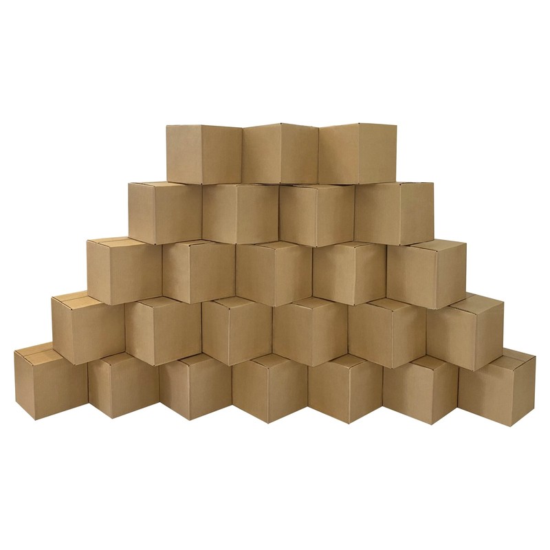 UOFFICE Corrugated Boxes 4 x 4 x 4" Cube Mailing Boxes Bundle of 25 gallery