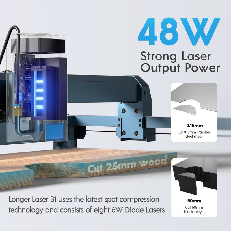 Longer B1 40W Laser Engraver CNC with Auto Air Assist DIY Wood Acrylic Engraver gallery