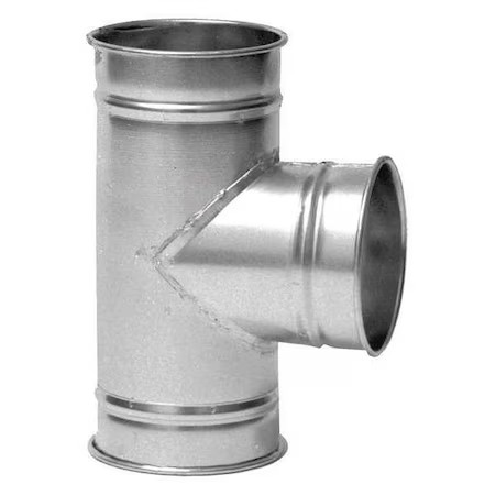 Nordfab 8040304726 Round 7″Dia 15″L 90 Degrees Gsteel Tee Branch, 7 In Duct