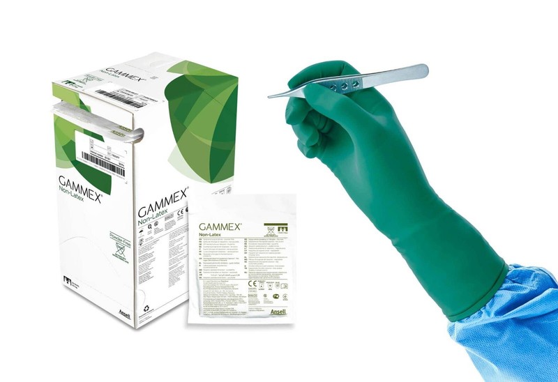Ansell Gammex – Non-Latex (neoprene) – Surgical/Sterile gloves – green, Size 6.5
