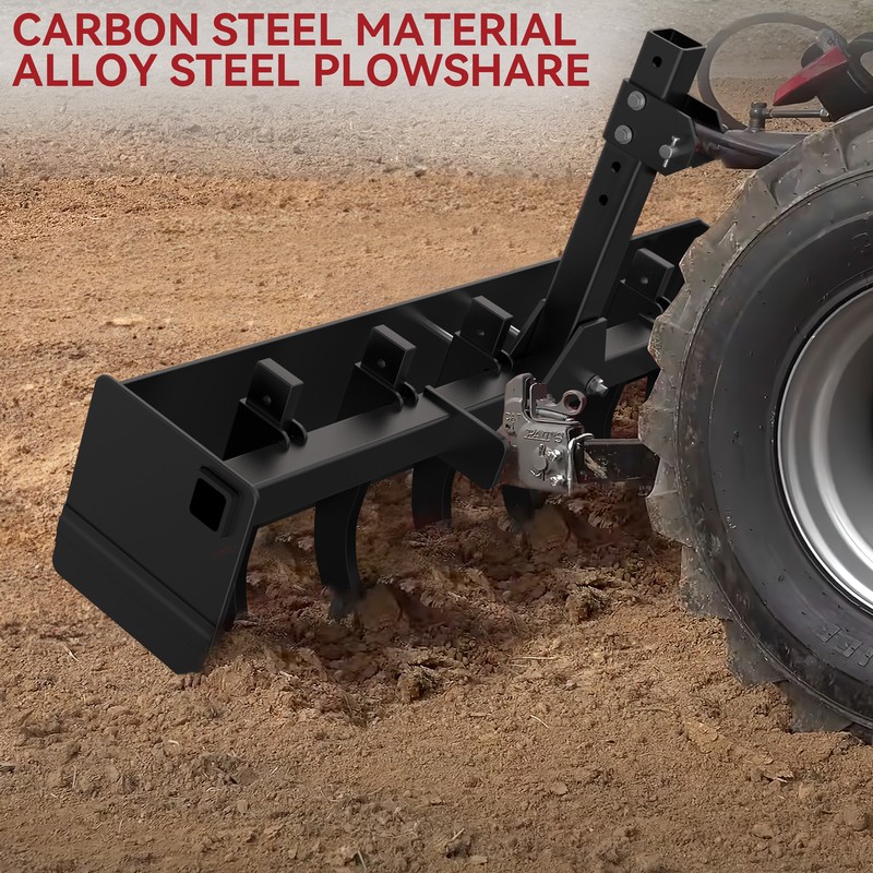 55" Width Box Blade Tractor Attachment W/ 6 Scarifier Shank Cate 0 & Cat 1 Heavy gallery