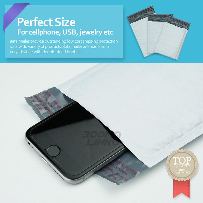 #000 4x8 (4x7) Poly Bubble Mailer Self Padded Envelope Bag 25,50,100,250,500 Pcs gallery