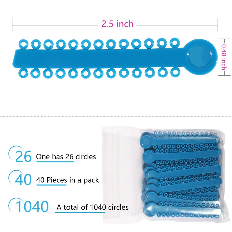 45 Color Dental Elastic Ligature Ties Rubber Power Bands for Orthodontic Braces gallery
