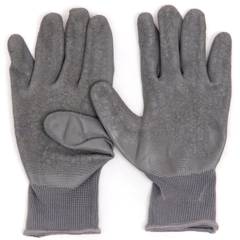 Textured Latex Coated HIGH GRIP Work Gardening Gloves Gray Men Size Small lot