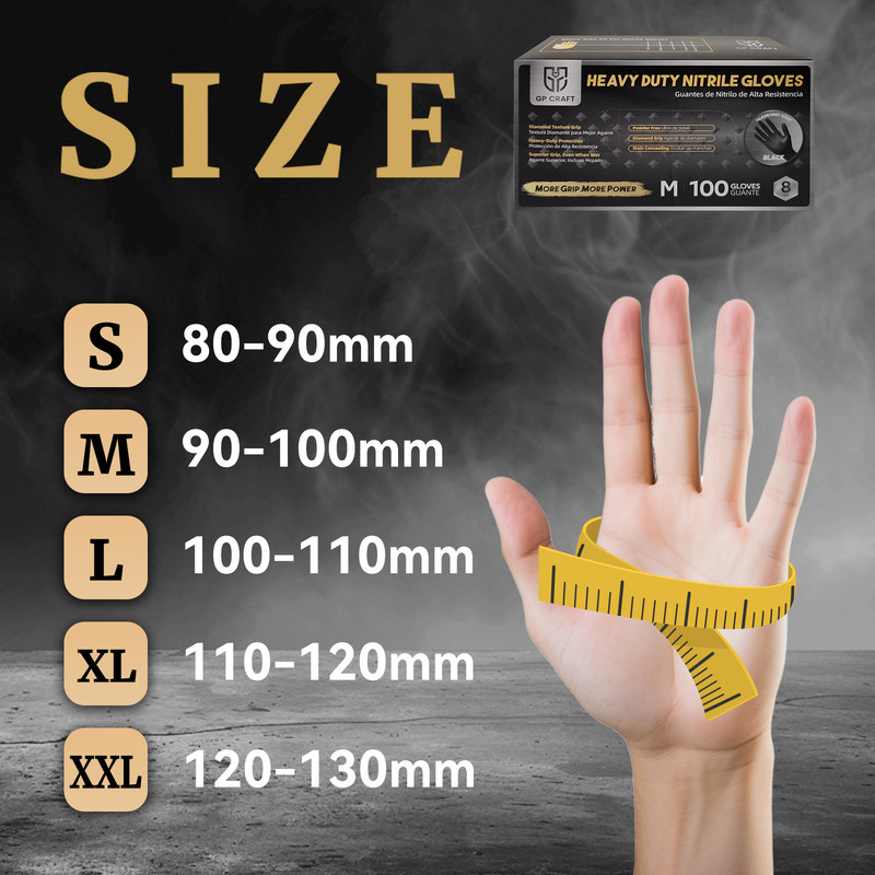 8Mil Black Disposable Nitrile Gloves 3-Pack Diamond Grip Heavy Duty Latex Free gallery