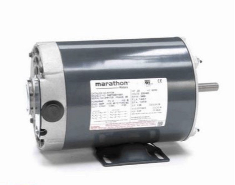Marathon K113A Electric Motor 1/3hp, 3600rpm, DP, 48F, 3/60/230/460V