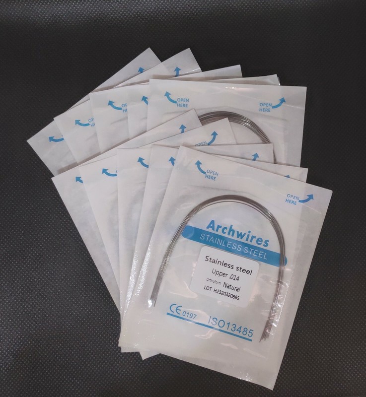 100Pcs 10Packs Dental Orthodontic Stainless Steel Arch Wires Round Natural Form